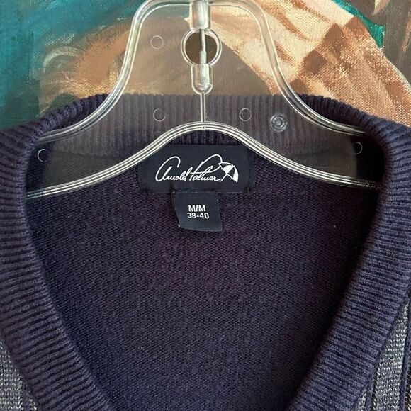 Chaps V-Neck Sweater in Navy and Charcoal Size 38-40 - Picture 5 of 16